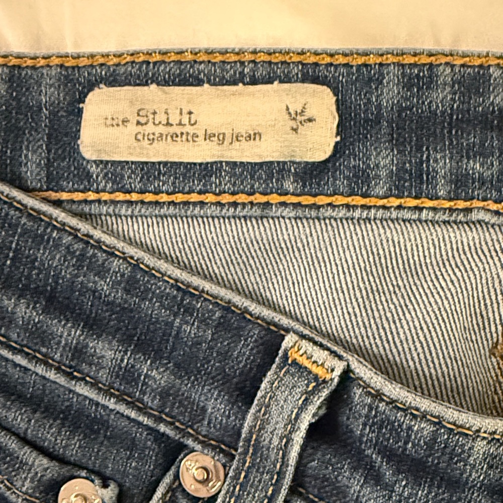 AG Adriano Goldschmied Straight Leg Blue Jeans - Picture 3 of 4